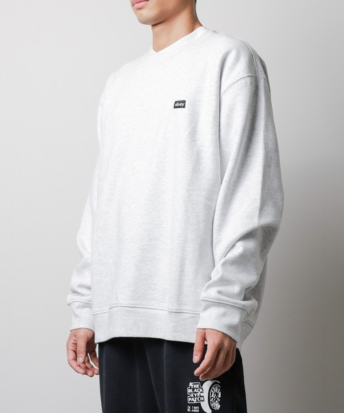 OBEY(オベイ)の「【T18】【OBEY/オベイ】MINI BOX LOGO CREW ミニボックスロゴクルースウェット(スウェット・レディース・パープル/ヘザーグレー/オリーブ・LARGE/X-LARGE/MEDIUM)」の8枚目の写真