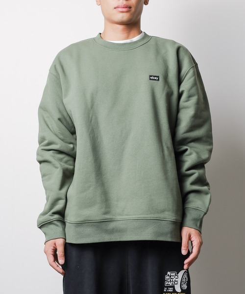 OBEY(オベイ)の「【T18】【OBEY/オベイ】MINI BOX LOGO CREW ミニボックスロゴクルースウェット(スウェット・レディース・パープル/ヘザーグレー/オリーブ・LARGE/X-LARGE/MEDIUM)」の6枚目の写真