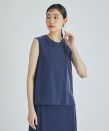 【08sircus/ゼロハチサーカス】Cupro jersey sleeveless top/キュプラジャージーノースリーブトップス