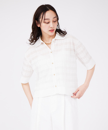 qualite | 【2WAY】チェックシアーニット(ニット/セーター)