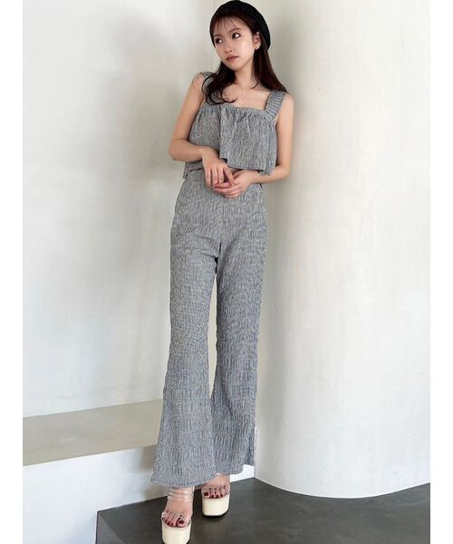 RESEXXY（リゼクシー）の「シャーリングパンツ【セットアップ着用可能】（その他パンツ・レディース・ホワイト/ブラック/ベージュ・FREE）」の5枚目の写真