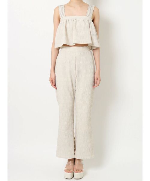 RESEXXY（リゼクシー）の「シャーリングパンツ【セットアップ着用可能】（その他パンツ・レディース・ホワイト/ブラック/ベージュ・FREE）」の22枚目の写真