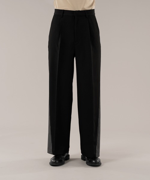 BICOLOR WIDE PANTS/バイカラーワイドパンツ（スラックス）｜selle