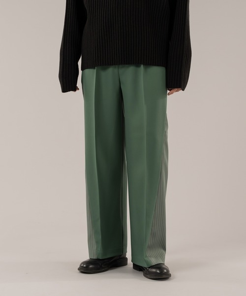 BICOLOR WIDE PANTS/バイカラーワイドパンツ（スラックス）｜selle