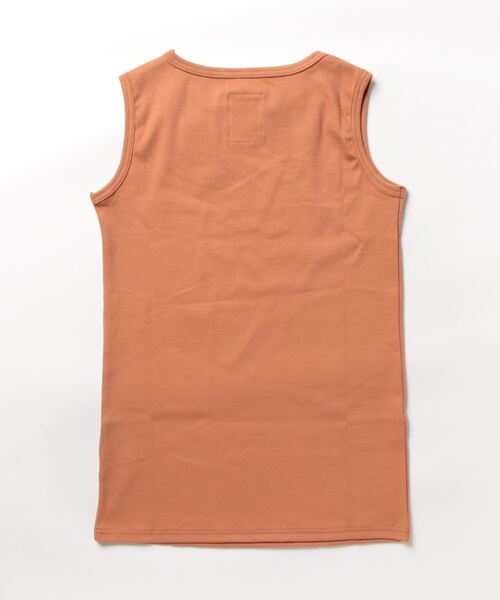 OLD BETTY'S（オールドベティーズ）の「Bare Rib Long Tank Top（Tシャツ/カットソー・レディース・レンガ/ホワイト/ベージュ・FREE）」の4枚目の写真
