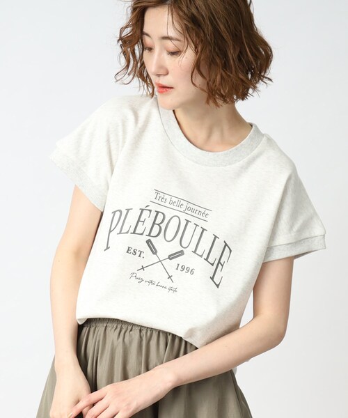 grove（グローブ）の「◆さらっとこなれた大人のカレッジロゴトップス（スウェット・レディース・チャコールグレー/ライトグレー/アイボリー・01/02/03/04/05）」の3枚目の写真