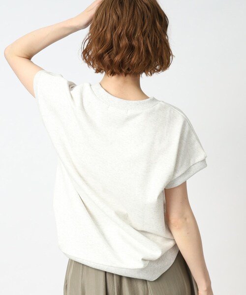 grove（グローブ）の「◆さらっとこなれた大人のカレッジロゴトップス（スウェット・レディース・チャコールグレー/ライトグレー/アイボリー・01/02/03/04/05）」の6枚目の写真
