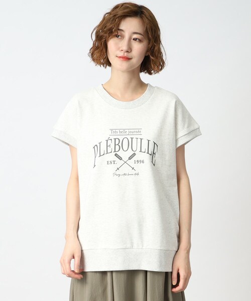 grove（グローブ）の「◆さらっとこなれた大人のカレッジロゴトップス（スウェット・レディース・チャコールグレー/ライトグレー/アイボリー・01/02/03/04/05）」の12枚目の写真