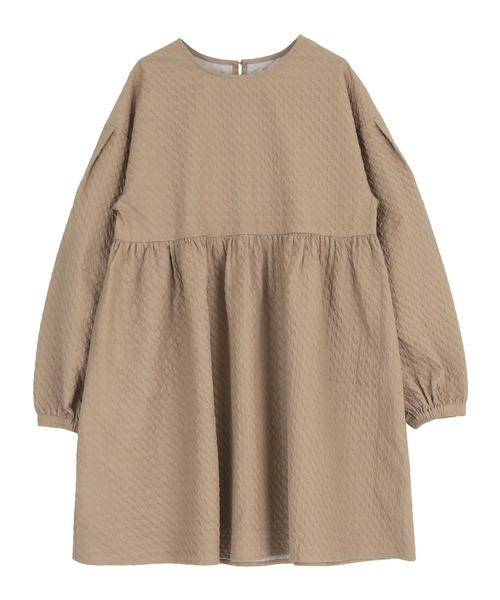 titivate(ティティベイト)の「ふくれジャガードショートワンピース(ワンピース・レディース・オフホワイト/ブラック/グレイッシュベージュ・S/M)」の6枚目の写真