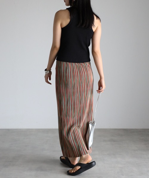 amini(アミニ)の「【2023 S/S 新作】MIXカラープリーツスカート(スカート・レディース・パープル/グリーン・MEDIUM)」の19枚目の写真