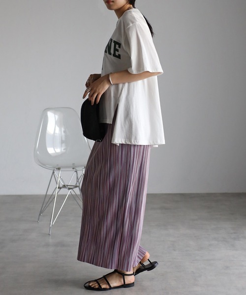 amini(アミニ)の「【2023 S/S 新作】MIXカラープリーツスカート(スカート・レディース・パープル/グリーン・MEDIUM)」の20枚目の写真
