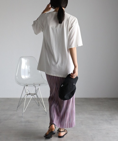 amini(アミニ)の「【2023 S/S 新作】MIXカラープリーツスカート(スカート・レディース・パープル/グリーン・MEDIUM)」の16枚目の写真