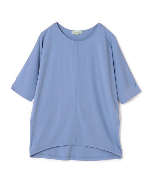 Petit Honfleur(プチオンフルール)の「【接触冷感】ドルマンプルオーバー(Tシャツ/カットソー・レディース・グリーン/サックスブルー/ネイビー・M/L)」の6枚目の写真
