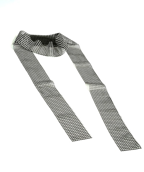 NO ID.（ノーアイディ）の「【NO ID.】Glitter Stole / Glitter ストール（ネクタイ・メンズ・ブラック/ホワイト・ONE SIZE）」の2枚目の写真