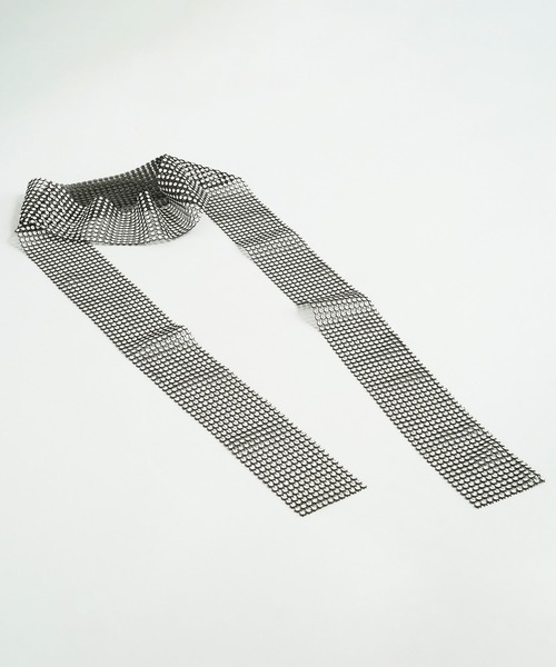 NO ID.（ノーアイディ）の「【NO ID.】Glitter Stole / Glitter ストール（ネクタイ・メンズ・ブラック/ホワイト・ONE SIZE）」の9枚目の写真
