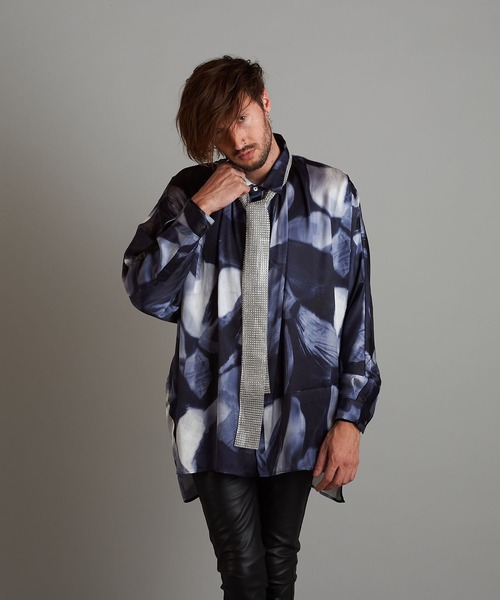 NO ID.（ノーアイディ）の「【NO ID.】Glitter Stole / Glitter ストール（ネクタイ・メンズ・ブラック/ホワイト・ONE SIZE）」の7枚目の写真