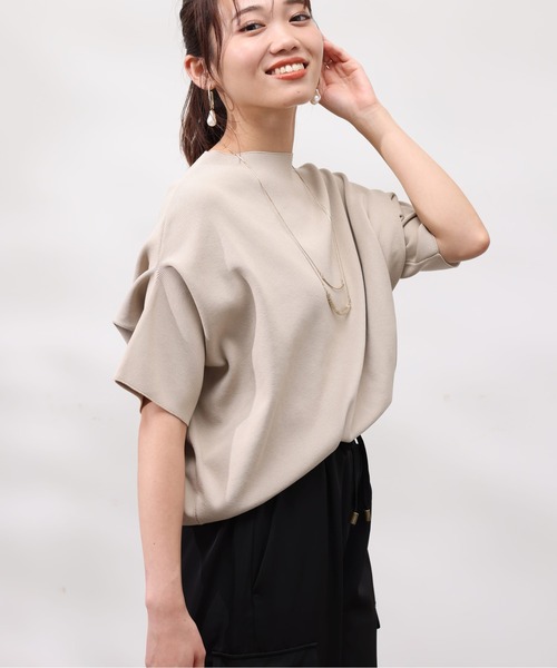 Chez toi（シェトワ）の「ウォッシャブル軽量アップスリーブプルオーバー（ニット/セーター・レディース・オレンジ/アイボリー/ブラック/ブルー/ベージュ・FREE）」の19枚目の写真