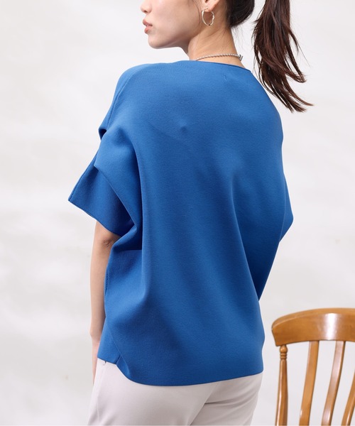 Chez toi（シェトワ）の「ウォッシャブル軽量アップスリーブプルオーバー（ニット/セーター・レディース・オレンジ/アイボリー/ブラック/ブルー/ベージュ・FREE）」の20枚目の写真