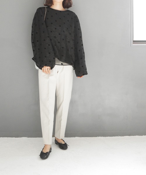 SOROTTO（ソロット）の「【子どもから大人まで】くしゅくしゅデザインの軽量ぺたんこシューズ（パンプス・レディース・アイボリー/ブラック/グレイッシュベージュ・20.0cm/24.0cm/24.5cm/22.5cm/25.5cm/19.0cm/22.0cm/23.5cm/21.0cm/23.0cm/25.0cm）」の17枚目の写真