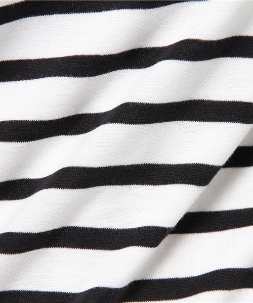 MOUSSY（マウジー）の「V/N BASIC TEE J（Tシャツ/カットソー・レディース・オフホワイト/ブラック系その他/ブラック・1/2）」の10枚目の写真
