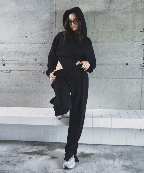 BLONDEY(ブロンディ)の「ストレートスウェットパンツ(スウェットパンツ・レディース・グレー/カーキ/ネイビー/ブラック・FREE/SMALL)」の12枚目の写真