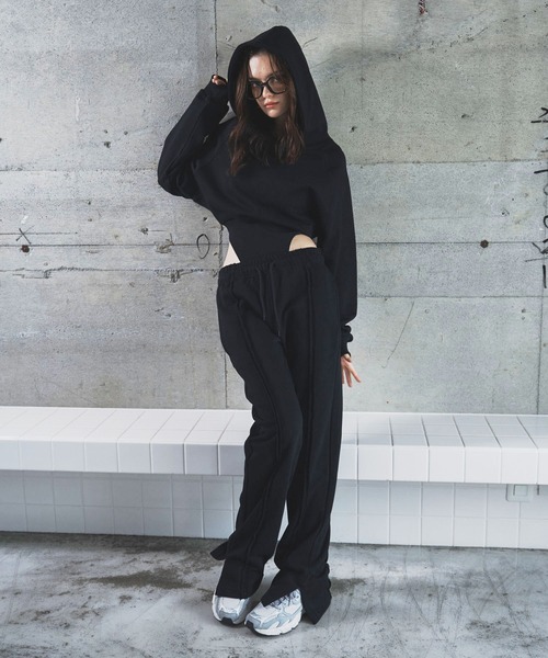 BLONDEY(ブロンディ)の「ストレートスウェットパンツ(スウェットパンツ・レディース・グレー/カーキ/ネイビー/ブラック・FREE/SMALL)」の21枚目の写真