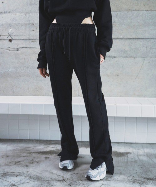 BLONDEY(ブロンディ)の「ストレートスウェットパンツ(スウェットパンツ・レディース・グレー/カーキ/ネイビー/ブラック・FREE/SMALL)」の6枚目の写真