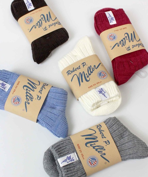 MILLER（ミラー）の「【Robert P. Miller】ロバート・ピー・ミラー 1P Crew Socks クルーソックス 靴下 347C（ソックス/靴下・レディース・ホワイト/ピンク系その他/ブルー/ブラウン/グレー・FREE）」の10枚目の写真