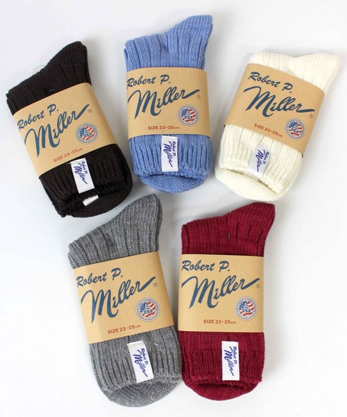 MILLER（ミラー）の「【Robert P. Miller】ロバート・ピー・ミラー 1P Crew Socks クルーソックス 靴下 347C（ソックス/靴下・レディース・ホワイト/ピンク系その他/ブルー/ブラウン/グレー・FREE）」の9枚目の写真