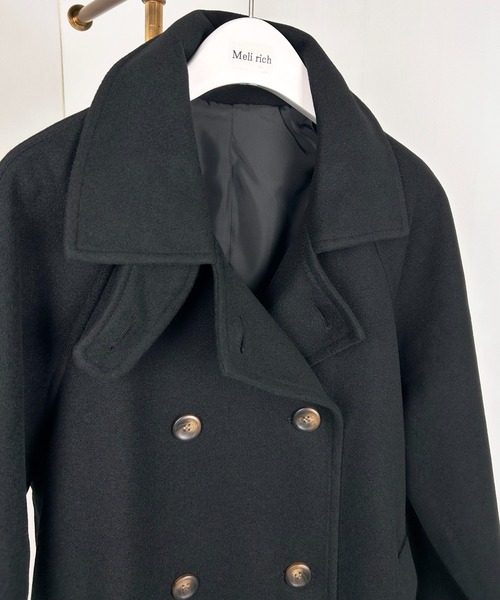 Meli rich（メリーリッチ）の「アレンジカラーフレアコート（ステンカラーコート・レディース・グレイッシュベージュ/ブラック/チャコールグレー/アイボリー/チャコール・MEDIUM）」の8枚目の写真