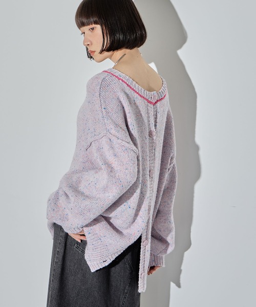 ELLEgirl(エルガール)の「カラーネップニットカーディガン【ELLEgirl/エル ガール】(カーディガン/ボレロ・レディース・ベージュ/ラベンダー・FREE)」の17枚目の写真