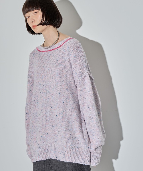 ELLEgirl(エルガール)の「カラーネップニットカーディガン【ELLEgirl/エル ガール】(カーディガン/ボレロ・レディース・ベージュ/ラベンダー・FREE)」の19枚目の写真