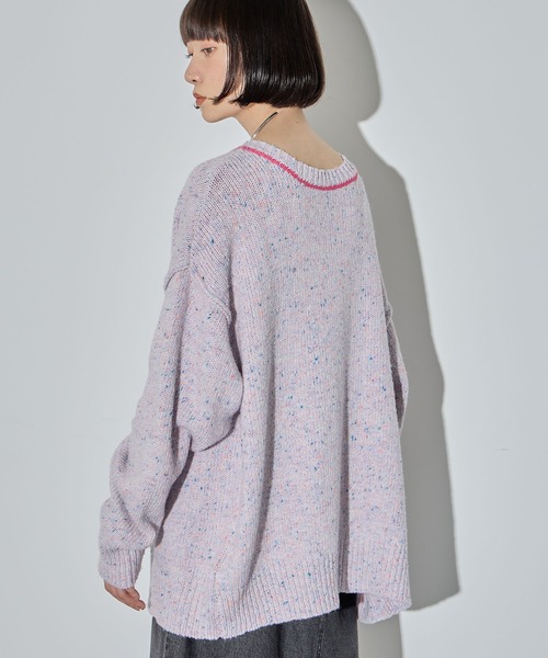 ELLEgirl(エルガール)の「カラーネップニットカーディガン【ELLEgirl/エル ガール】(カーディガン/ボレロ・レディース・ベージュ/ラベンダー・FREE)」の21枚目の写真