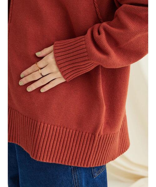 CRAFT STANDARD BOUTIQUE(クラフトスタンダードブティック)の「Vネックアウトリンキングカーディガン ◆(カーディガン/ボレロ・レディース・ベージュ/ブラック/オレンジ/ネイビー/グリーン・FREE)」の16枚目の写真