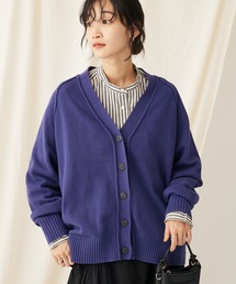 CRAFT STANDARD BOUTIQUE | Vネックアウトリンキングカーディガン　◆(カーディガン/ボレロ)