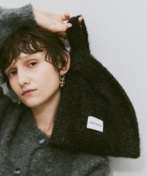 un/neu（アンノイ）の「ラメニットミニバッグ / グリッターバッグ / アシンメトリーバッグ（ハンドバッグ）」