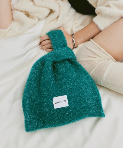 un/neu（アンノイ）の「ラメニットミニバッグ / グリッターバッグ / アシンメトリーバッグ（ハンドバッグ・レディース・グレー/グリーン/ブラウン/イエロー/ブルー・FREE）」の15枚目の写真