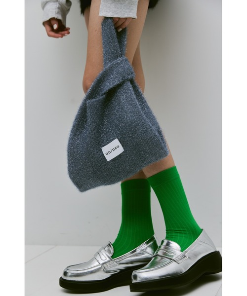 un/neu（アンノイ）の「ラメニットミニバッグ / グリッターバッグ / アシンメトリーバッグ（ハンドバッグ・レディース・グレー/グリーン/ブラウン/イエロー/ブルー・FREE）」の10枚目の写真