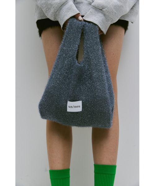 un/neu（アンノイ）の「ラメニットミニバッグ / グリッターバッグ / アシンメトリーバッグ（ハンドバッグ・レディース・グレー/グリーン/ブラウン/イエロー/ブルー・FREE）」の9枚目の写真