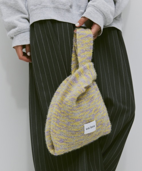 un/neu（アンノイ）の「ラメニットミニバッグ / グリッターバッグ / アシンメトリーバッグ（ハンドバッグ・レディース・グレー/グリーン/ブラウン/イエロー/ブルー・FREE）」の22枚目の写真