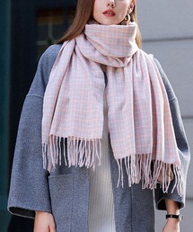 STYLEBLOCK（スタイルブロック）の「チェック柄フリンジ大判ストール（ストール/ショール）」