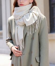STYLEBLOCK（スタイルブロック）の「チェック柄フリンジ大判ストール（ストール/ショール）」
