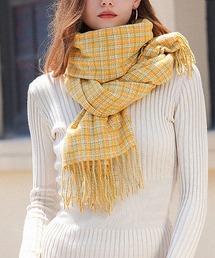 花モチーフオレンジ 紫 黄色 ショール、ひざ掛け レディースのストール/ショール（オレンジ/橙色系・花柄