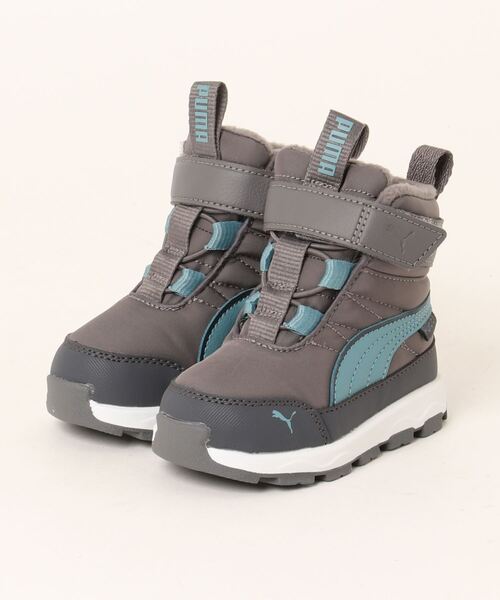 PUMA（プーマ）の「PUMA プーマ ベビー プーマ エボルブ ピュアテックス ブーツ 12-16cm（ブーツ・キッズ・ブラック×グレー/ライトグレー/グレー・13cm/14cm/16.0cm/12cm/15.0cm）」の2枚目の写真