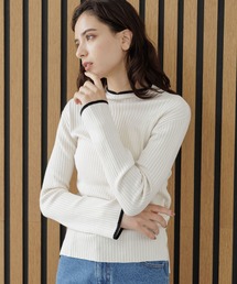 LAKOLE | 12ゲージリブモックネックプルオーバー / 965379(ニット/セーター)