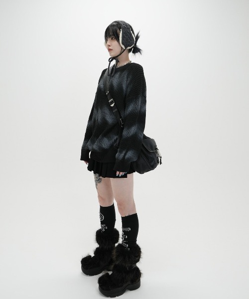 ブラック ビジューロゴ付きイヤーマフ　mimi.a XU】ear muffler（イヤーマフ）｜XU（エックスユー）の