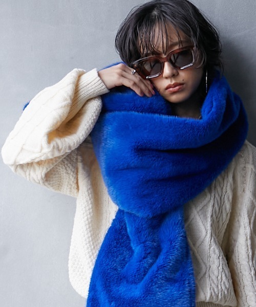 GEVS.（ジェイヴィス）の「＜大きいサイズ＞ フェイクファーカラー