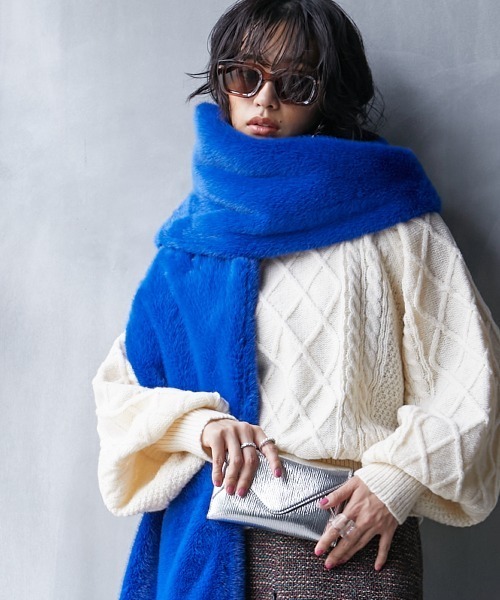 GEVS.（ジェイヴィス）の「＜大きいサイズ＞ フェイクファーカラー