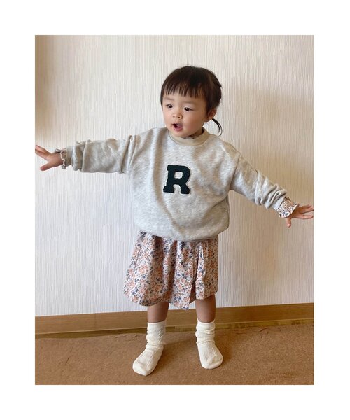 セール】【ユニセックス・お揃い】RAINBOWアルファベットトレーナー_