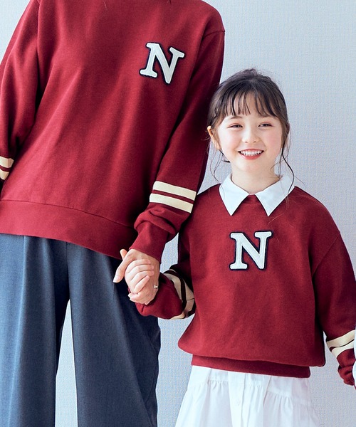 セール】【ユニセックス・お揃い】RAINBOWアルファベットトレーナー_